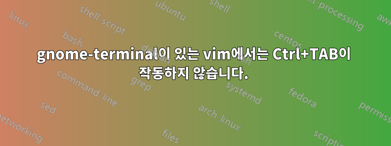 gnome-terminal이 있는 vim에서는 Ctrl+TAB이 작동하지 않습니다.