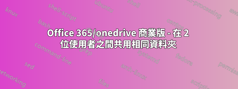 Office 365/onedrive 商業版 - 在 2 位使用者之間共用相同資料夾