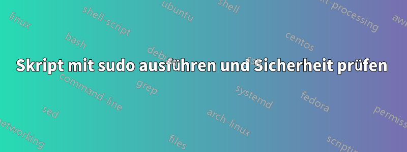 Skript mit sudo ausführen und Sicherheit prüfen