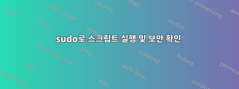 sudo로 스크립트 실행 및 보안 확인