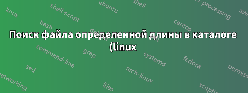Поиск файла определенной длины в каталоге (linux)