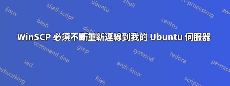 WinSCP 必須不斷重新連線到我的 Ubuntu 伺服器