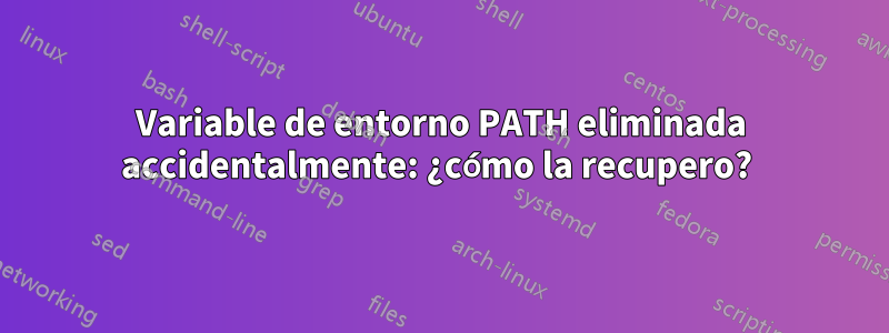 Variable de entorno PATH eliminada accidentalmente: ¿cómo la recupero? 