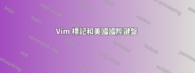 Vim 標記和美國國際鍵盤