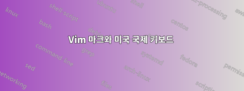 Vim 마크와 미국 국제 키보드