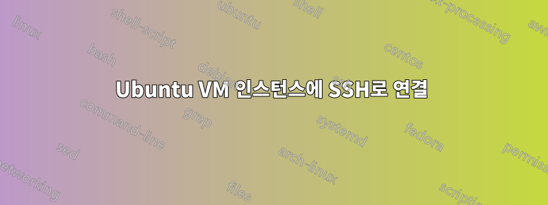 Ubuntu VM 인스턴스에 SSH로 연결