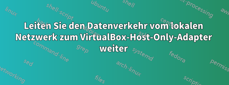 Leiten Sie den Datenverkehr vom lokalen Netzwerk zum VirtualBox-Host-Only-Adapter weiter