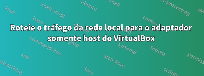 Roteie o tráfego da rede local para o adaptador somente host do VirtualBox