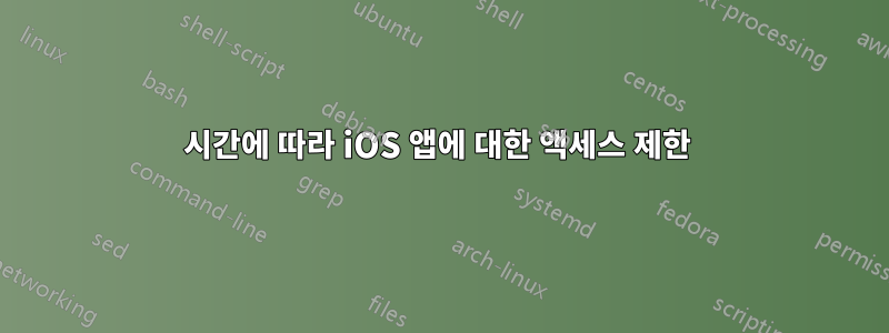 시간에 따라 iOS 앱에 대한 액세스 제한 