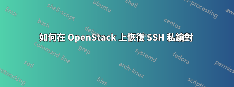 如何在 OpenStack 上恢復 SSH 私鑰對