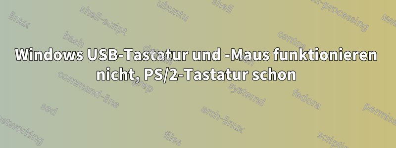 Windows USB-Tastatur und -Maus funktionieren nicht, PS/2-Tastatur schon