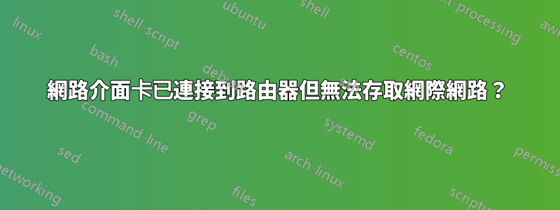 網路介面卡已連接到路由器但無法存取網際網路？