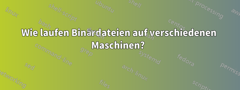 Wie laufen Binärdateien auf verschiedenen Maschinen? 