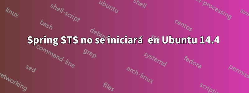 Spring STS no se iniciará en Ubuntu 14.4