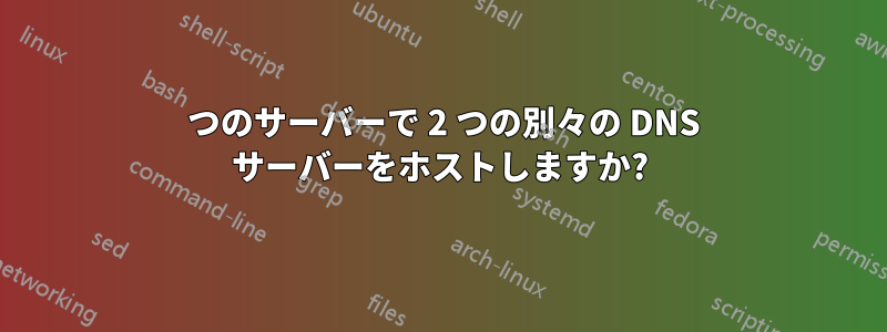 1 つのサーバーで 2 つの別々の DNS サーバーをホストしますか?