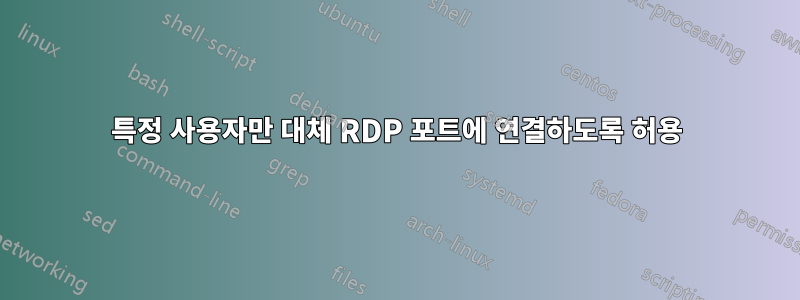 특정 사용자만 대체 RDP 포트에 연결하도록 허용