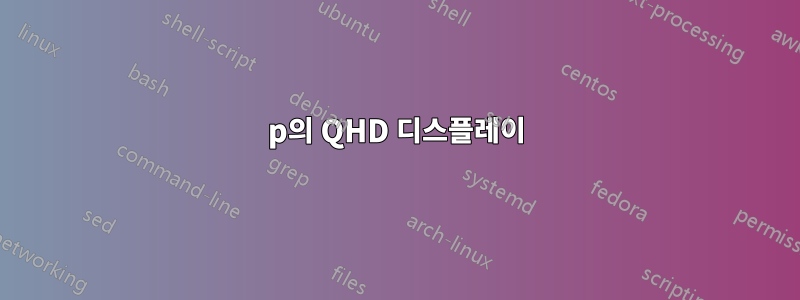 1080p의 QHD 디스플레이