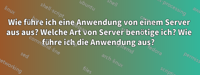 Wie führe ich eine Anwendung von einem Server aus aus? Welche Art von Server benötige ich? Wie führe ich die Anwendung aus? 