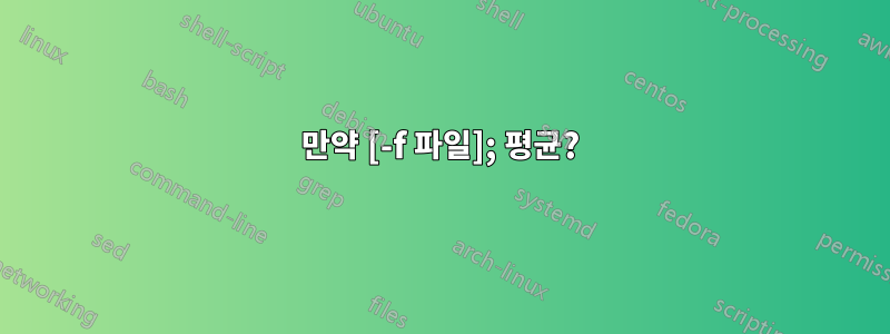 만약 [-f 파일]; 평균?