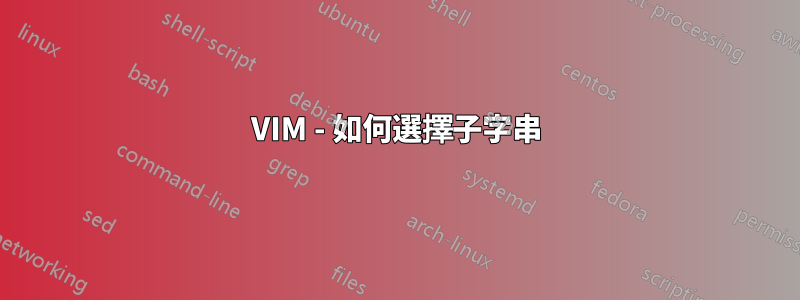 VIM - 如何選擇子字串