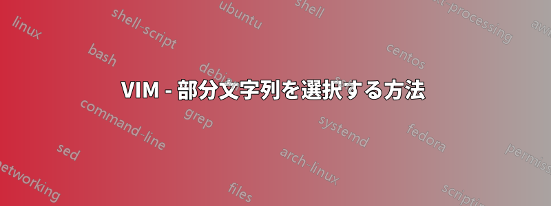 VIM - 部分文字列を選択する方法