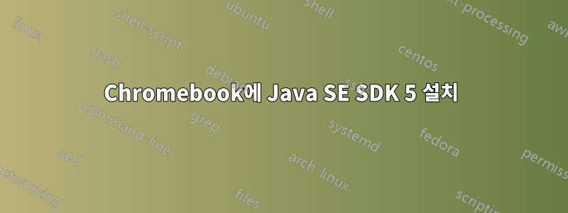 Chromebook에 Java SE SDK 5 설치