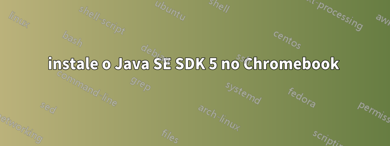 instale o Java SE SDK 5 no Chromebook