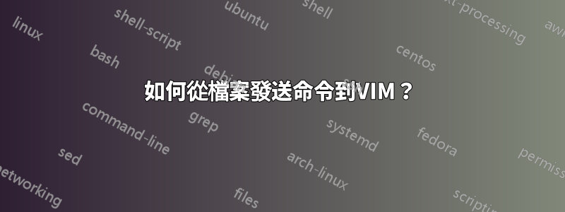 如何從檔案發送命令到VIM？