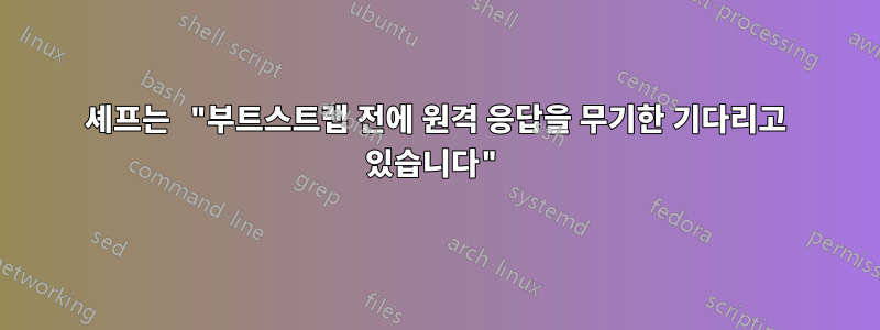 셰프는 "부트스트랩 전에 원격 응답을 무기한 기다리고 있습니다"