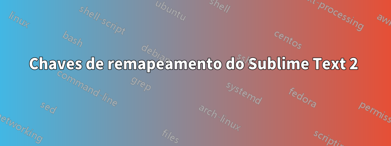 Chaves de remapeamento do Sublime Text 2