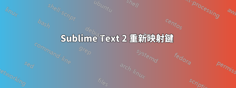 Sublime Text 2 重新映射鍵