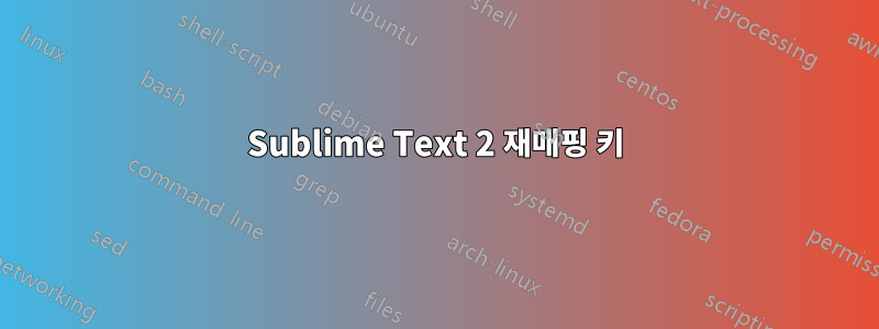 Sublime Text 2 재매핑 키