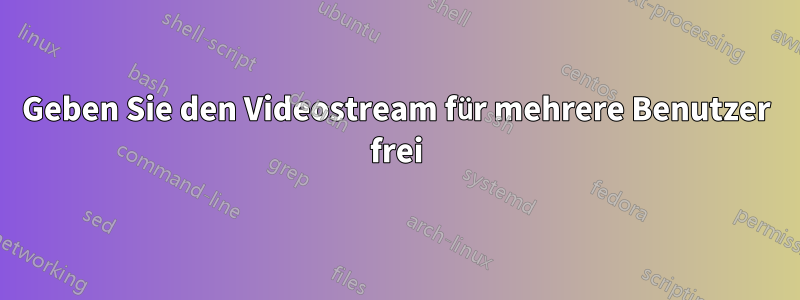 Geben Sie den Videostream für mehrere Benutzer frei