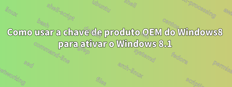 Como usar a chave de produto OEM do Windows8 para ativar o Windows 8.1