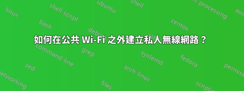 如何在公共 Wi-Fi 之外建立私人無線網路？