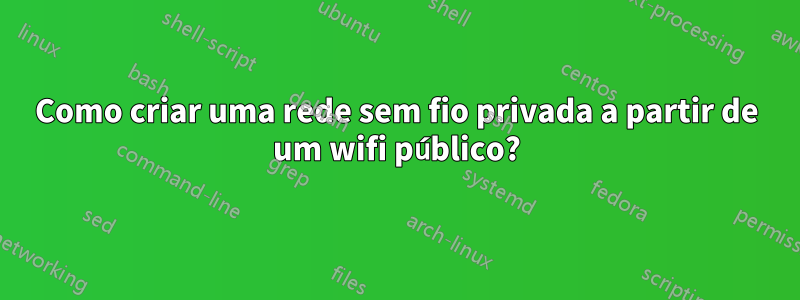 Como criar uma rede sem fio privada a partir de um wifi público?