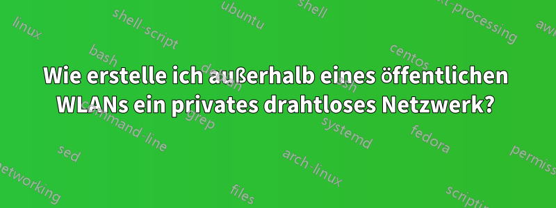 Wie erstelle ich außerhalb eines öffentlichen WLANs ein privates drahtloses Netzwerk?