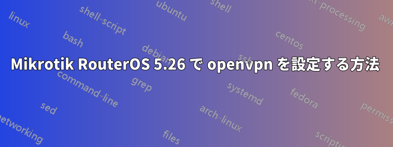 Mikrotik RouterOS 5.26 で openvpn を設定する方法