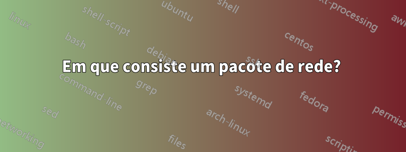 Em que consiste um pacote de rede?