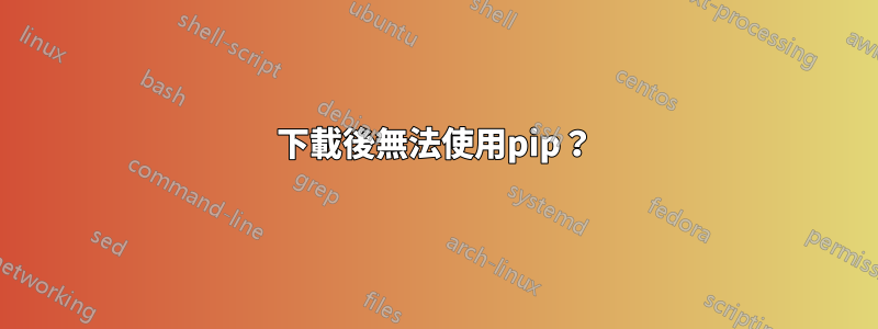 下載後無法使用pip？