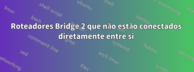 Roteadores Bridge 2 que não estão conectados diretamente entre si