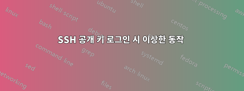 SSH 공개 키 로그인 시 이상한 동작