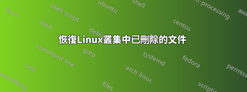 恢復Linux叢集中已刪除的文件