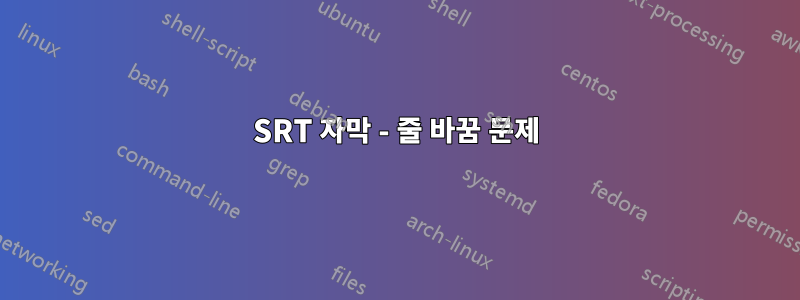 SRT 자막 - 줄 바꿈 문제