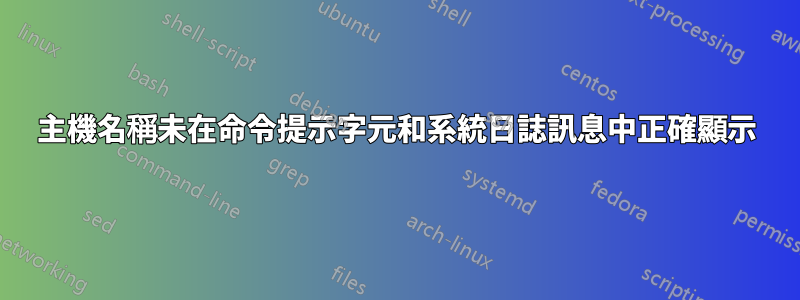 主機名稱未在命令提示字元和系統日誌訊息中正確顯示