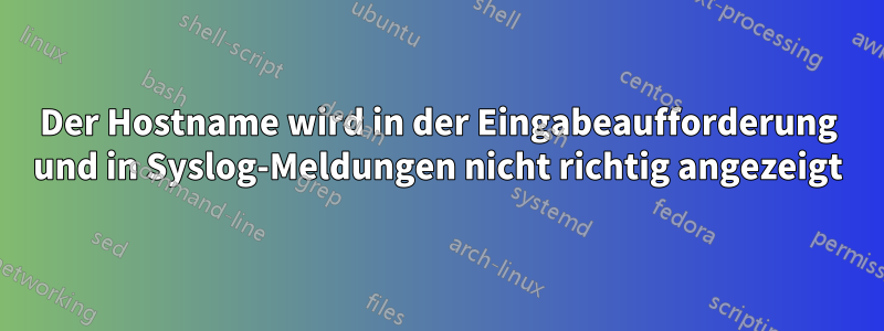 Der Hostname wird in der Eingabeaufforderung und in Syslog-Meldungen nicht richtig angezeigt