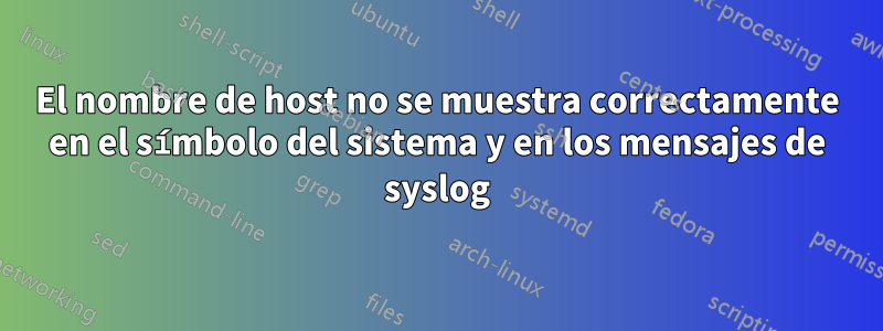 El nombre de host no se muestra correctamente en el símbolo del sistema y en los mensajes de syslog