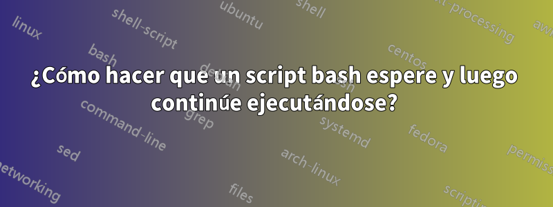 ¿Cómo hacer que un script bash espere y luego continúe ejecutándose?