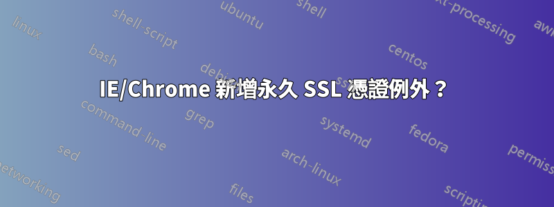 IE/Chrome 新增永久 SSL 憑證例外？