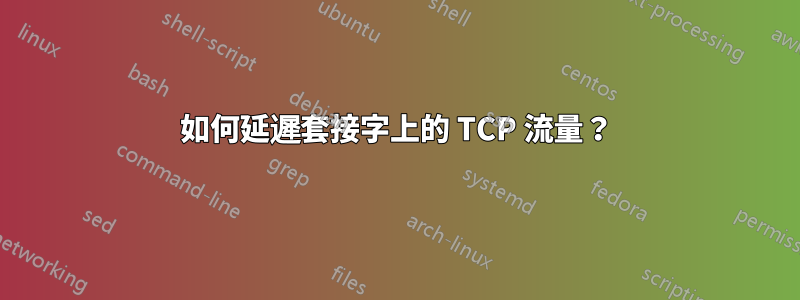 如何延遲套接字上的 TCP 流量？